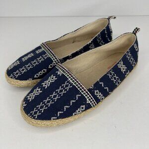 American Eagle Aztec Navy Blue Comfort Flats Womens Size 7 Espadrille Shoes